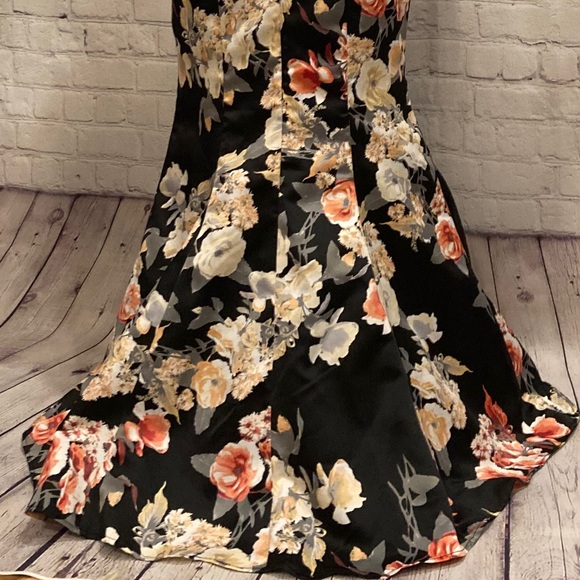 "Prom-Formal-Ball" Floral Print Floor-Length Mermaid Skirt size 1 - Picture 10 of 16